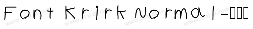 Font Krirk Normal字体转换